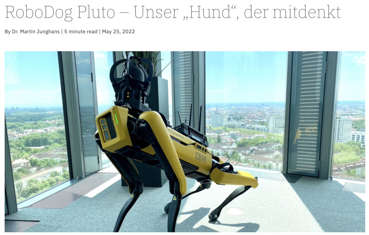 AnnetteHodapp's tweet photo. „Sitz“, „Platz“ kann doch jeder! #RoboDog PLUTO hat da ganz andere Tricks auf Lager. https://t.co/AZRBsiFjSE Neues lernt er aktuell von @IBMDACH. Normalerweise hat er seine "Hundehütte" in München. Vom 26. Mai bis 03. Juni geht PLUTO zum #IBMPopup Berlin https://t.co/Mwuiz16si1 https://t.co/qYyeCQJJIu