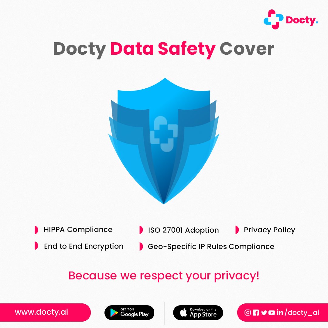 docty_ai's tweet photo. At #Docty, we believe that #DataPrivacy is your right, and we respect that.

This is the reason why we have the Docty #datasafety cover with various layers of protection to make sure the data provided by you is safe and not misused.

#data #privacy #dataanalysis #dataarchitecture https://t.co/QkVaTq5Uok