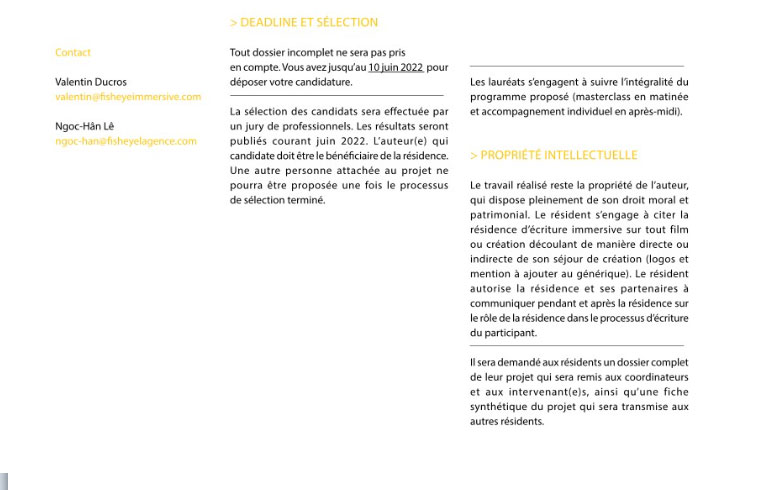 Appel à "Résidence d’écriture immersive <a href="/f_immersive/">Fisheye Immersive</a> "  #paris #Arles pendant les @rencontresarles. #Metavers et prototypage rapide sont aux rdv pour cette édition 2022 #VR #AR #XR
