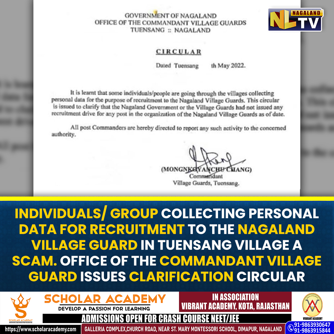 Nagaland Tv on Twitter "Office of the commandant village guard
