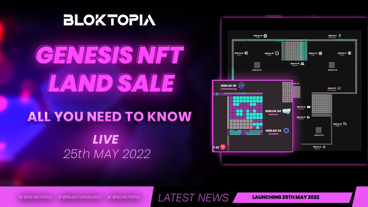 ⏰ BAŞLAMAK İÇİN BİR SAAT! ⏰ Bugün saat 11:00 UTC'deki Arazi Satışı öncesinde bilmeniz gereken her şey👇

❓Nasıl satın alınır: medium.com/@bloktopia/how…

❓SSS: bloktopia.gitbook.io/bloktopia-publ… #BLOK #REBLOK #BlokArmy #LandSale #NFTCommunity #nfts