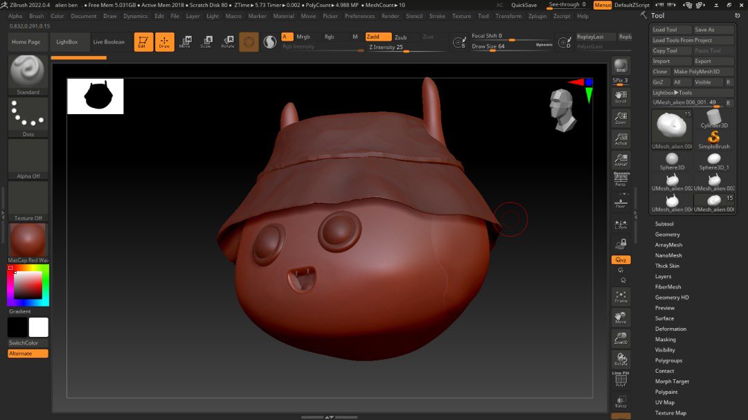 BenjaminAryani's tweet photo. Had some time to do a bit of sculpting for my own @alienfrens it’s coming together 🫠🛸 #alienfrens #NFTCommunity #web3 https://t.co/PDTpGgjTmu