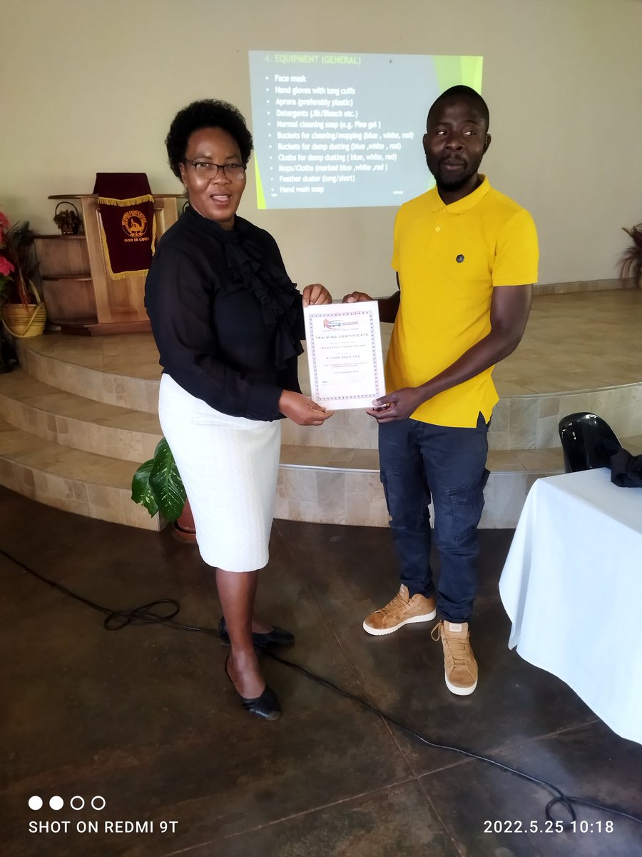 NandoniRural's tweet photo. One of candidate receive cleaning certificate today https://t.co/yQ3q32W0xD