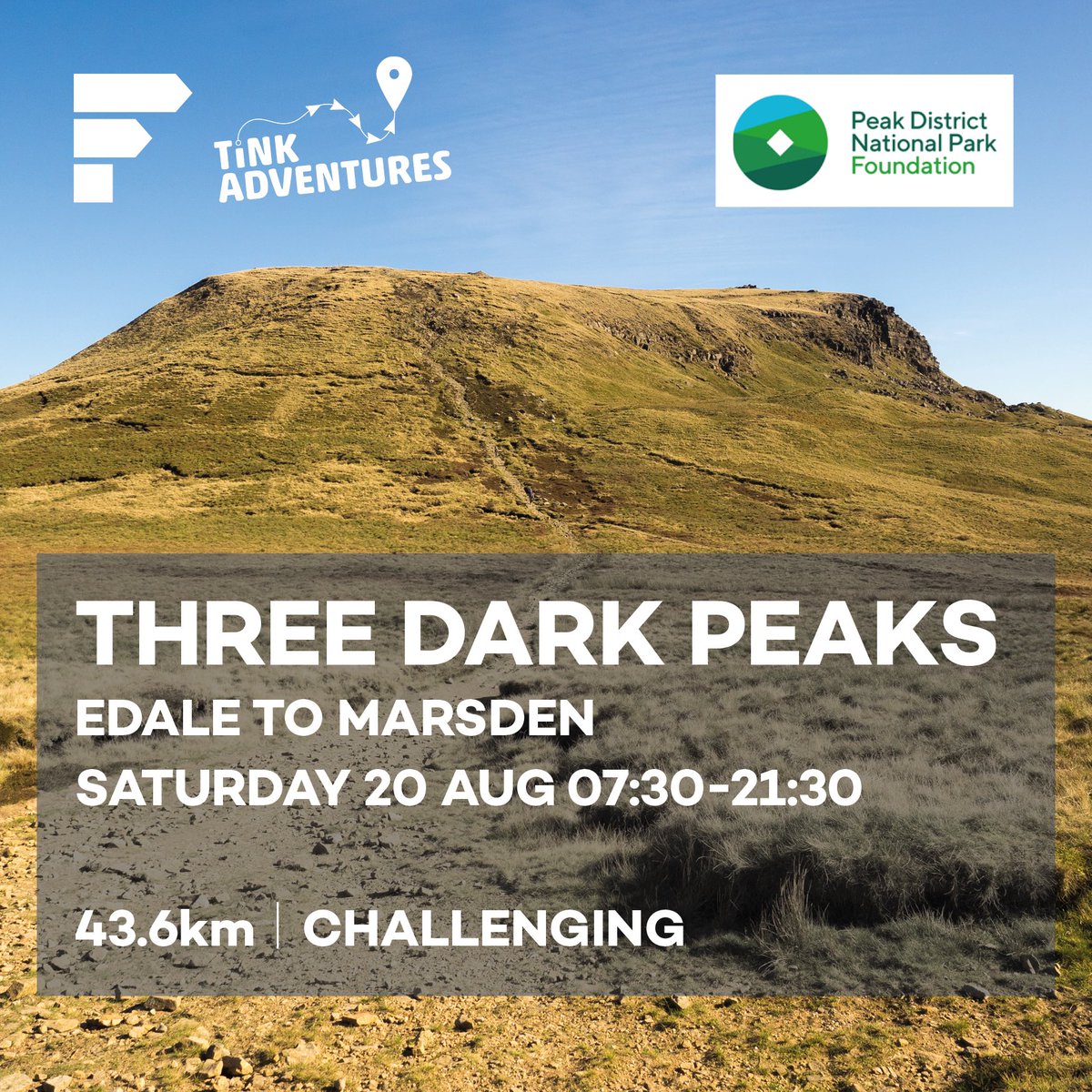 Love the <a href="/peakdistrict/">Peak District National Park</a>? 🏔 

We do. That’s why we’re asking our community to support our charity challenge hike for <a href="/pdnp_foundation/">Peak District National Park Foundation</a> 🥾 

Take part. Share. Donate. Either to our fundraising page or commit to a regular DD 🍃 

Event details >>
eventbrite.com/e/three-dark-p…