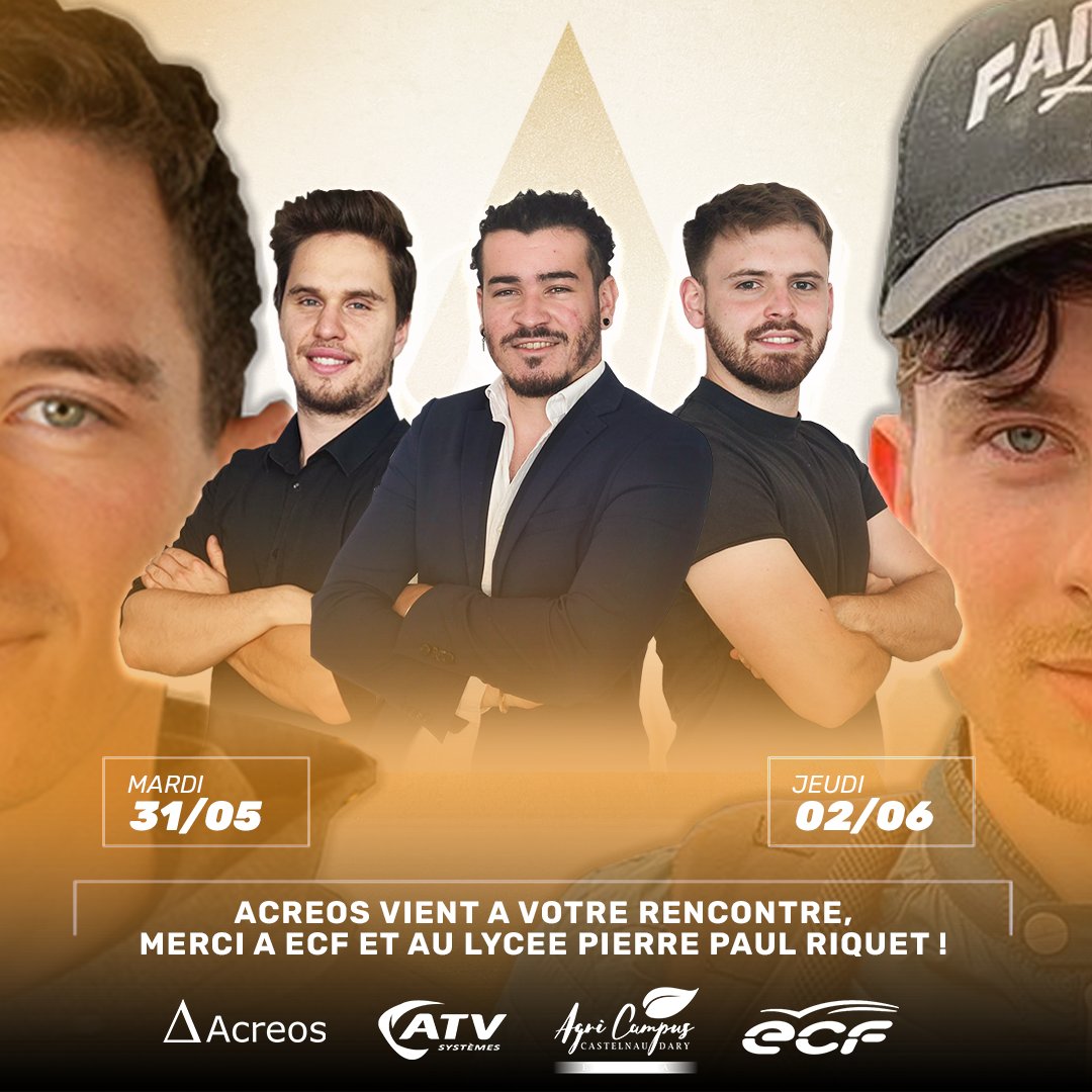 🔸 Retrouvez l'équipe Acreos pour de nouvelles vidéos avec Stervio et Germain ! Deux dates, deux événements !