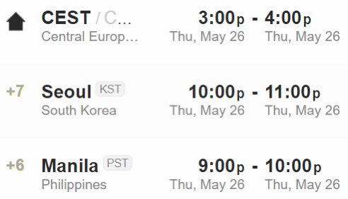 clearsky516's tweet photo. 📌[CORRECTION]
Hello, sorry for the confusion. Asked around &amp; read the article again.

May 26, 7pm CEST is the movie premiere. That means the cast might grace the red carpet around 4pm?? CEST (press pics released around this time). 

👀 May 26:
3pm CEST or
10pm KST or
9pm PHT https://t.co/SdyxCv1g4S