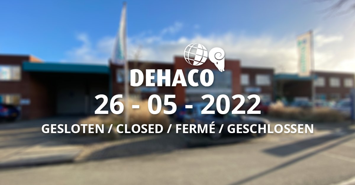 DehacoBV's tweet photo. Op donderdag 26 mei 2022 zijn wij in verband met Hemelvaart gesloten. Vrijdag 27 mei 2022 zijn we weer open!

On Thursday, May 26, 2022, we will be closed due to Ascension Day. Friday, May 27, 2022 we will be open again! https://t.co/cTvXpv7QbC