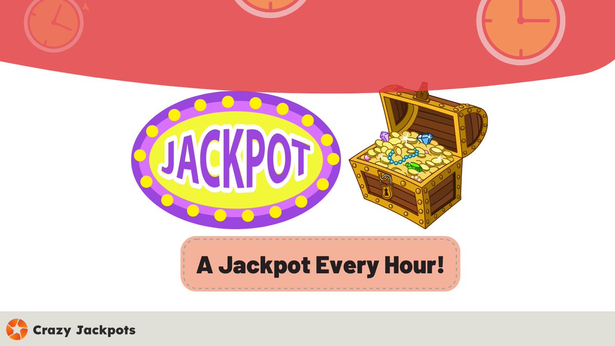 CrazyJackpots's tweet photo. A reminder that on Crazy Jackpots there's a prize draw literally every hour. Check back all through the day to see how much you won! https://t.co/sd3Ij6RRog