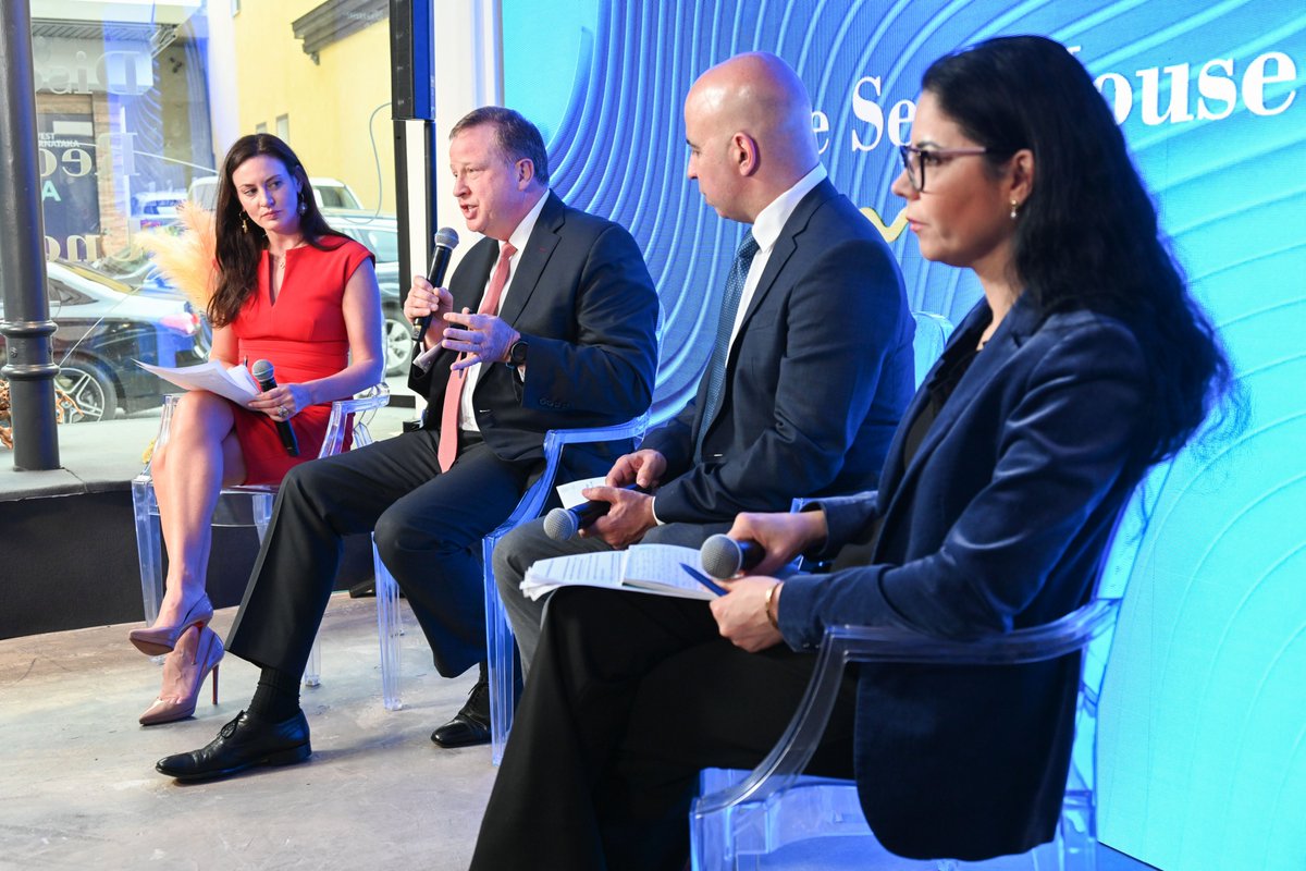 ACEurope's tweet photo. Special thanks to @CNBC's  @_HadleyGamble for moderating the discussion with @AnaBirchall, @sempra's Trevor Mihalik, and @generalelectric’s @IntlSusDevLaw at the #ThreeSeas House. https://t.co/CGGI8Ol6Vc