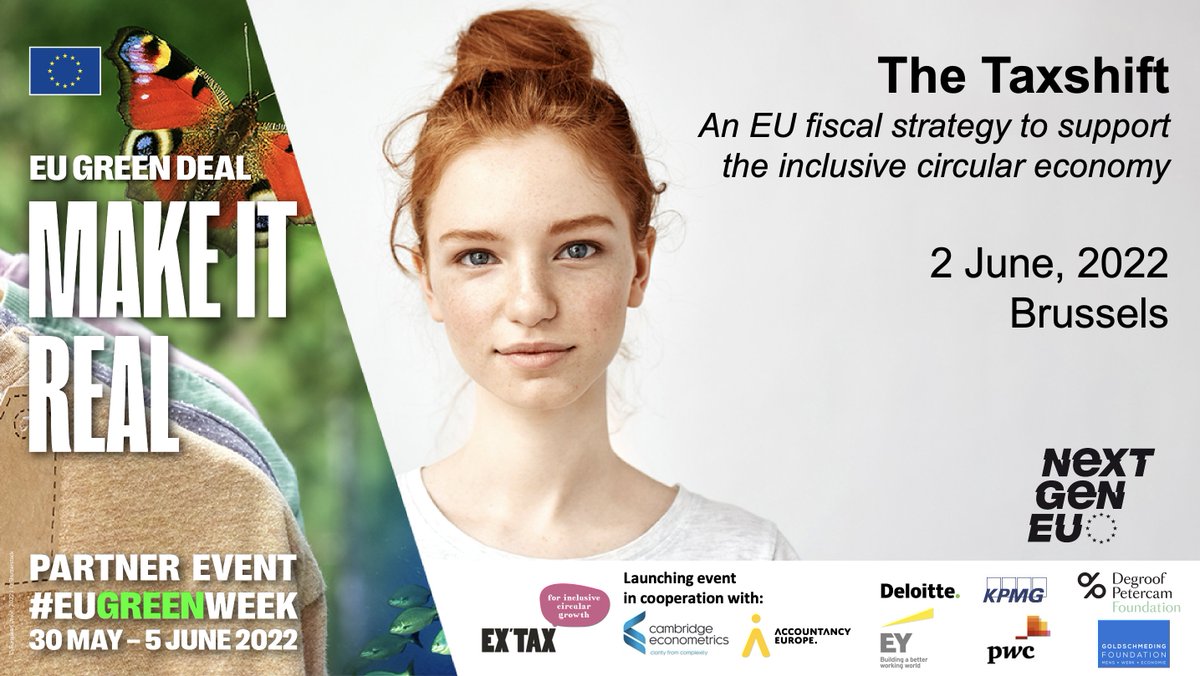 🤩We are glad to announce that our 'TAXSHIFT' event has been selected as a #EUGreenWeek official partner event! 
Join us on Thursday 2 June
⏰ from 16 to 18h
📍Brussels
 Haven’t you registered yet? ➡️ linkedin.com/events/eugreen…