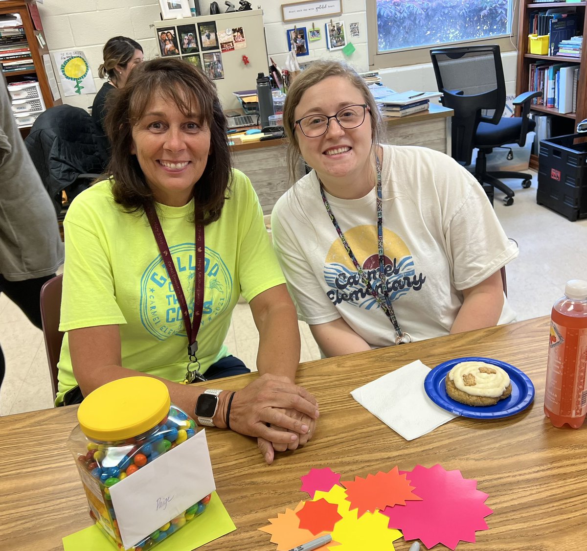 Celebrating 1st yr. teachers is one of my most favorite things! Helps me remember my “why”for this hard work!! Congratulations to Carmel’s Super Six! We are so proud to work &amp; learn w/ you! <a href="/CarmelESColts/">CarmelElementary</a> <a href="/CherokeeSchools/">Cherokee Co. Schools</a> <a href="/Henderson4th/">Lea Henderson</a> <a href="/tsmith_ces/">Taylor Smith</a> <a href="/IanSchumacher15/">Ian Schumacher</a>