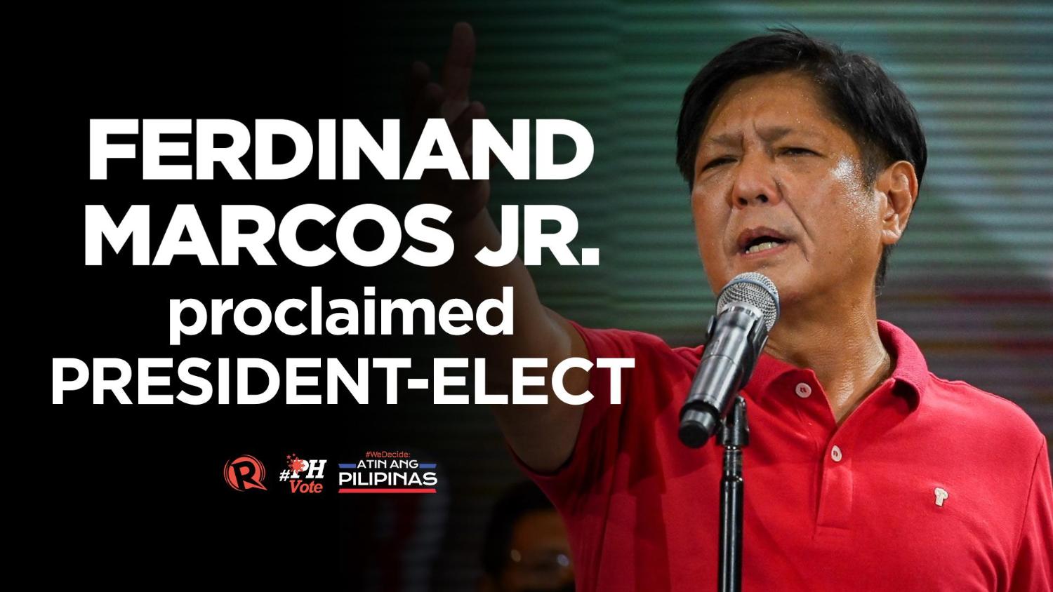 Rappler on Twitter "BREAKING NEWS. Based on the canvassing of votes by