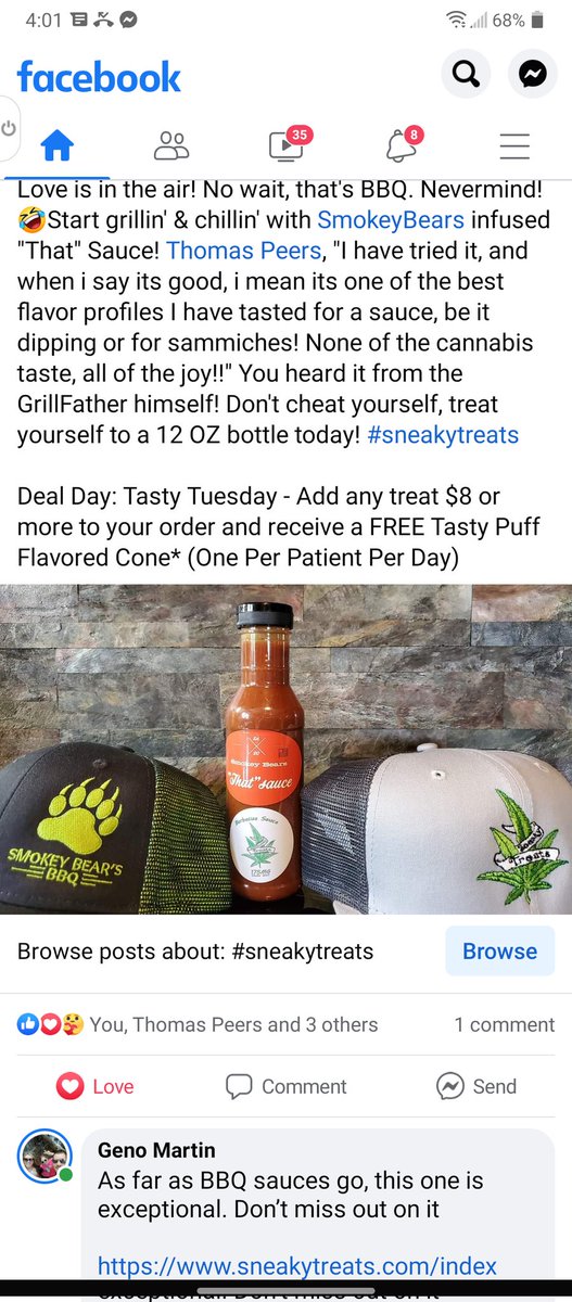 ThomasPeers's tweet photo. Contact #sneakytreats at https://t.co/pCgJJY0I5a to order yours today!!! Must live within Maine and have a valid Medical cannabis card.....get some delivered to your door and get ready for the bbq season!!! https://t.co/QrBr7jEnCw