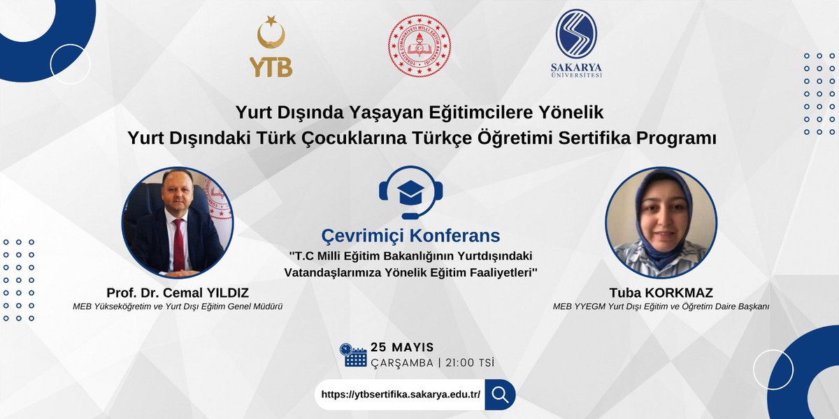 okuralpaslan's tweet photo. @yurtdisiturkler tarafından desteklenen ve @sakaryauni tarafından düzenlenen “Yurtdışında Yaşayan Eğiticilere Yönelik” sertifika programımız kapsamındaki çevrimiçi konferansın konukları MEB YYEGM Genel Müdürü Sn. @yldz_cemal ve YYEGM Eğt. ve Öğr. Daire Başkanı Sn. @TubaKorkmaz_ https://t.co/S8SJCbrBNH