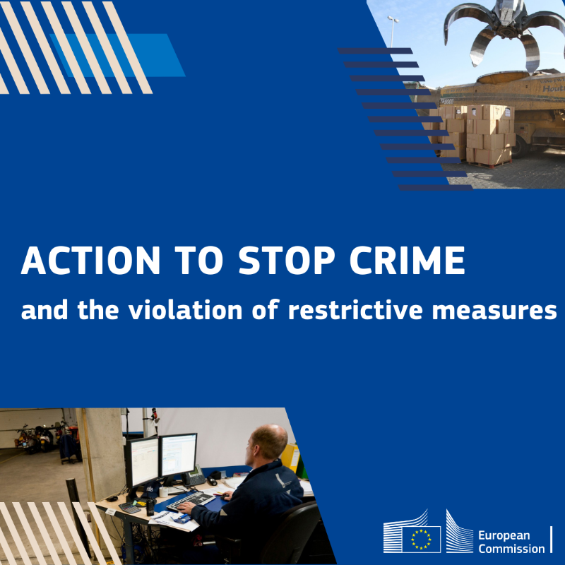 EU_Commission's tweet photo. Those who keep Putin's war machine running must pay the price. 

Today, we take action to add violation of EU sanctions to the list of EU crimes and to confiscate assets of oligarchs violating sanctions to Russia. 

EU sanctions must be respected. 

#StandWithUkraine