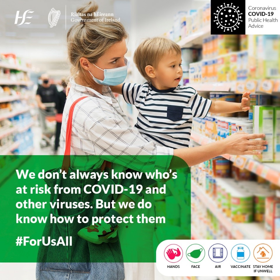 sportireland's tweet image. We all still have a role to play to help limit the spread of COVID-19 and other viruses and protect all those at serious risk. #ForUsAll
URL: www2.hse.ie/conditions/cov…