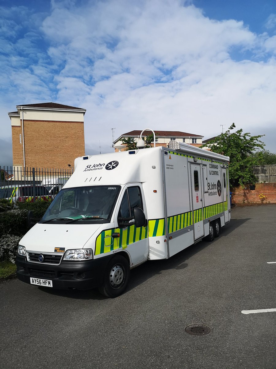 Today's task.. Helping out the SJA Comms Team moving DC901 from Chesterfield to Northampton for onwards travel down South. #fleetkeepthewheelsturning