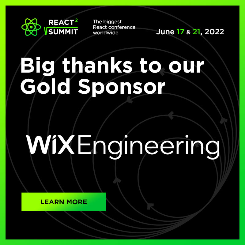 ReactSummit's tweet photo. .@WixEng is happy to be a part of the @ReactSummit Amsterdam community! We develop innovative cloud-based web apps that influence Wix's +200M users worldwide. We also love sharing our engineering insights and lessons learned in our blog: https://t.co/vIflg36YTW