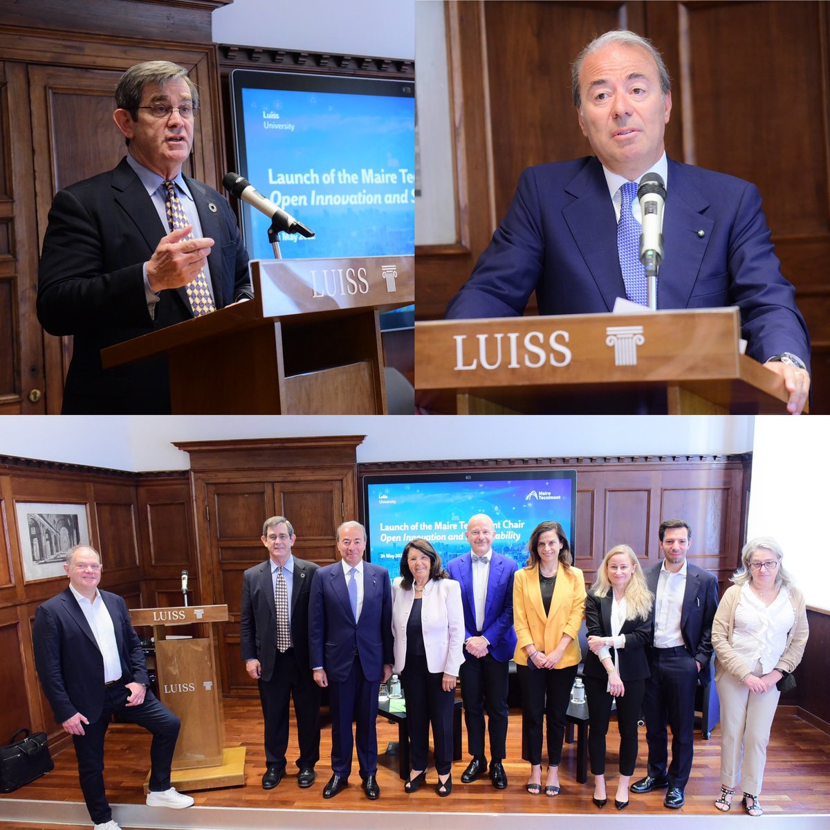ProfPrencipe's tweet photo. #LuissUniversity and @MaireTecnimont continue their virtuous collaboration with the launch of the Chair in #OpenInnovation &amp; #Sustainability. Welcome back Henry Chesbrough! https://t.co/JvsZ6kqcYR