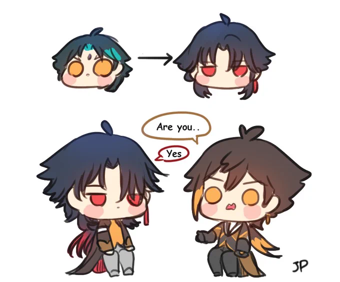 JP and CN 😅
#zhongli #xiao 