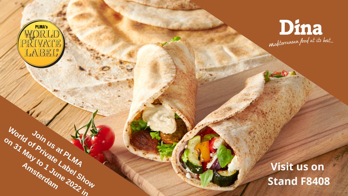 dinafoods's tweet photo. We'll be exhibiting at PLMA, World of Private Label Show in Amsterdam from 31 May - 1 June, showcasing our authentic Mediterranean breads. If you'd like to offer your customers an own-brand flatbread, please visit stand F8408.https://t.co/cgW5t1A5Gk
#Ownlabel #PrivateLabel #PLMA https://t.co/W2ijhAayFZ