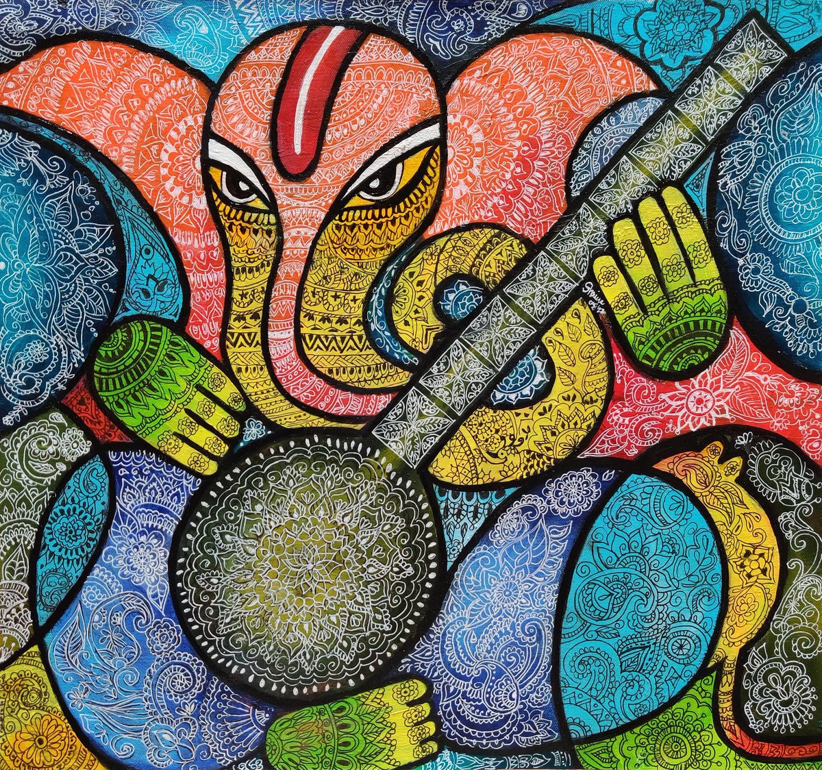borkarshriya's tweet photo. 'Ganesha'

New abstract painting of Lord Ganesh with intricate design. 16.5" by 15.5"

#abstractartwork #abstractganesha #ganesha #ganesh #ganpati #ganpatibappamorya #ganpatibappa #lordganesha #abstractart https://t.co/Oq2ACSOxH4