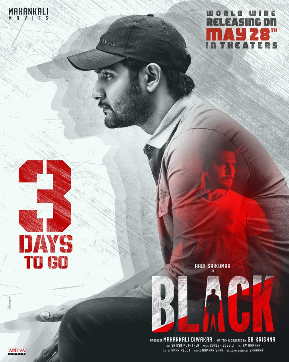 baraju_SuperHit's tweet photo. @AadiSaikumar ‘s #Black Arriving In 3 Days . Directed By #GBKrishna , #BlackFromMay28th . https://t.co/ABGhZ7dl49