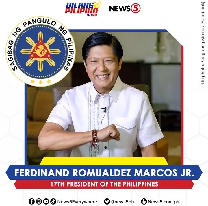 rinchaaang's tweet photo. IT'S OFFICIAL!!! 

Nakakakilig talaga yung "17th President of the Philippines" 🥺♥️

#CongratsPresidentBBM 
#CongratsVPIndaySara https://t.co/I3stNVkU6n