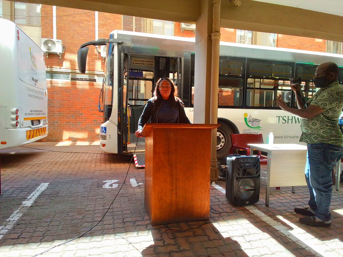 CityTshwane's tweet photo. MMC Selowa believes that our busses are still lacking in terms of accomodating disabled people. However, she promised to improve them.
#DisabilitySensitisation https://t.co/okwKK2kCVS