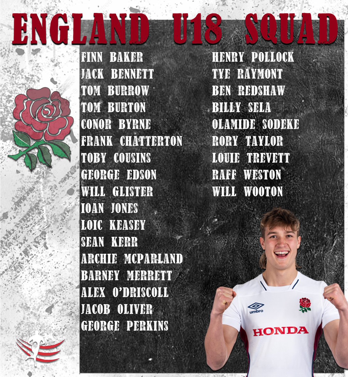SaleSharksAcad's tweet photo. Congratulations to Frank Chatterton @sportatsgs @ManchesterRugby and Will Wootton @sedberghsport on their selection for the England U18 Tour to South Africa this summer 🦈 https://t.co/ZsZMYsMVWd