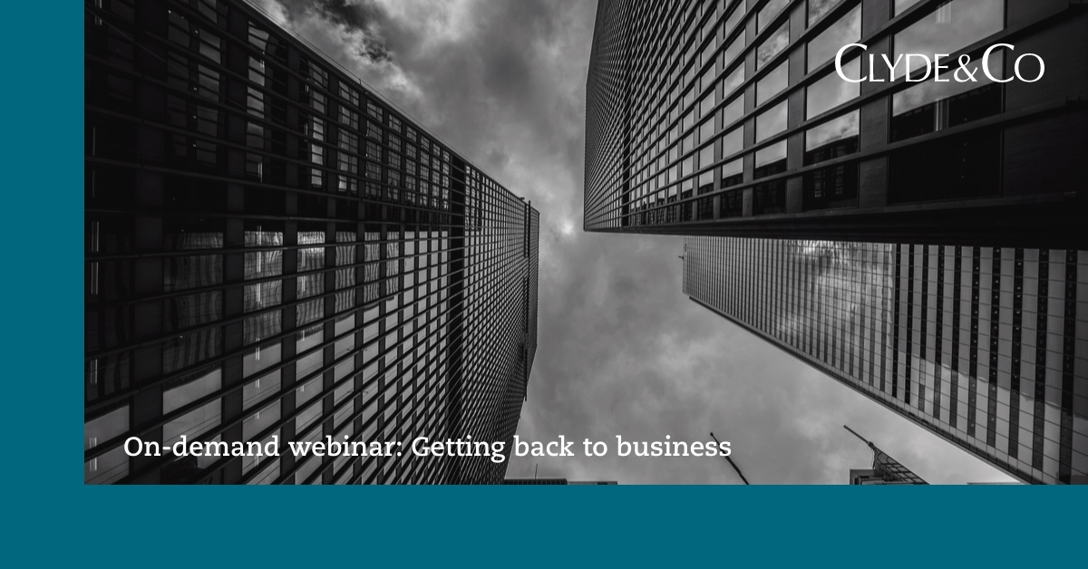 ClydeCoNews's tweet photo. In a recent webinar, our UK employment team discussed the common issues employers face as we return to the workplace post pandemic and the changes that have taken place during COVID. Click here to watch on-demand https://t.co/Q6x50Lh9be

#hr #employmentlaw #gettingbacktobusiness https://t.co/yBvCGAKsti