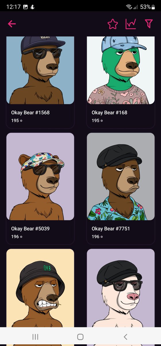 nf_tini's tweet photo. Name: @okaybears - Okay Bears
Chain: @solana 
Style: 2D Illustration
Today's Floor @MagicEden : 195.00 SOL (9,577.69 USD)
It's okay to be #okay!
#wagbo #okaybears #OkayBAYC #SolanaNFT #NFTCollection #ok #Bears https://t.co/txI8yo9tyG
