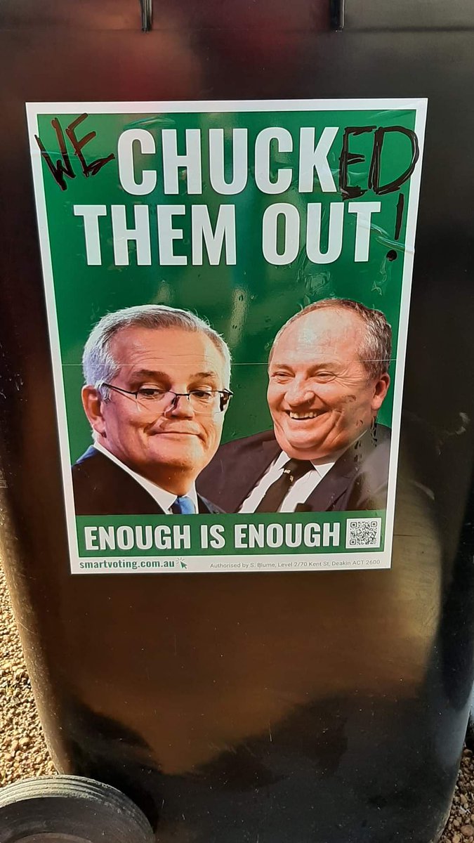 LanieP's tweet photo. Bins out for Thursday morning collection. Not ready to remove stickers: may never be! ๐คฃ
#binstickers
#auspol
#AusVotes22
#LNP
#ALP https://t.co/jzwbLPaD2d