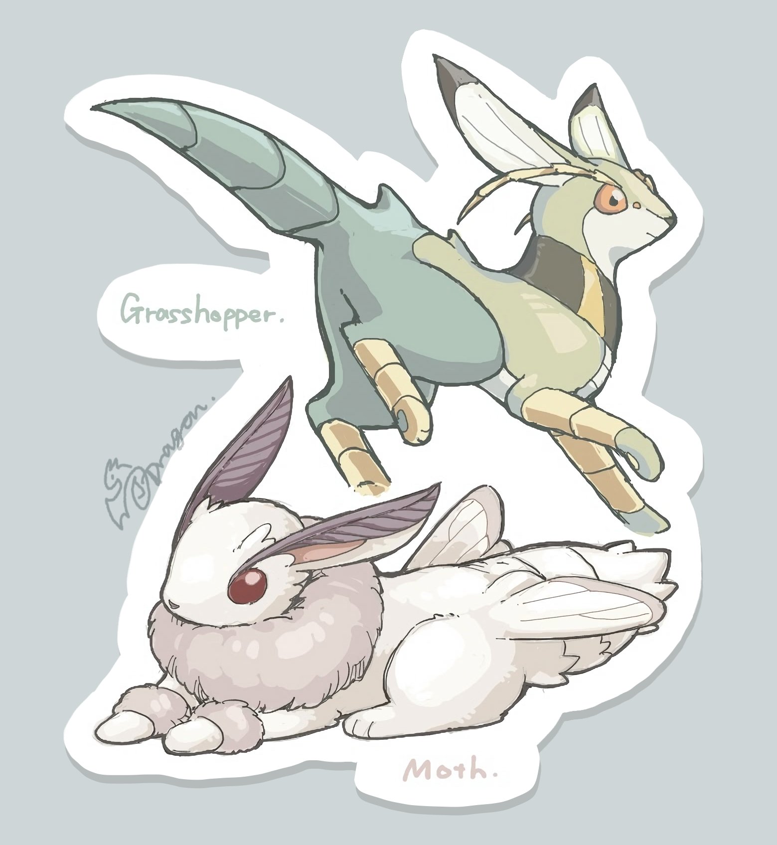 J Dragon 創作 生き物 むしタイプのイーブイ進化系を妄想した絵 T Co 8xbaxvedok Twitter