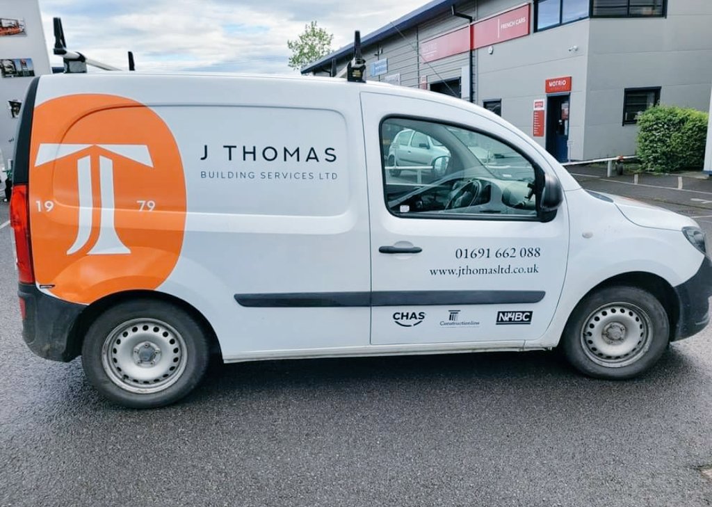 jthomasbuildltd's tweet photo. Continuing the image rebrand with van vinyl printing of new logo and design. Thanks to @signposter1 for great customer service. Really pleased with the result! https://t.co/3WdJWohA8s