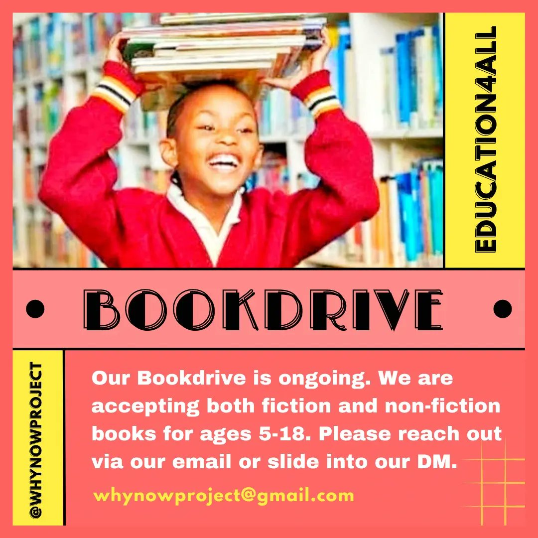 WhyNowproject's tweet photo. Together with vital partners #whynowproject is running a #Bookdrive. For children in emergencies. Through our #libraryproject the Changemakers Community which we are part of has collected over 500 books and cash donations. We continue to ensure access to basic education for all. https://t.co/cky7jyEoZn