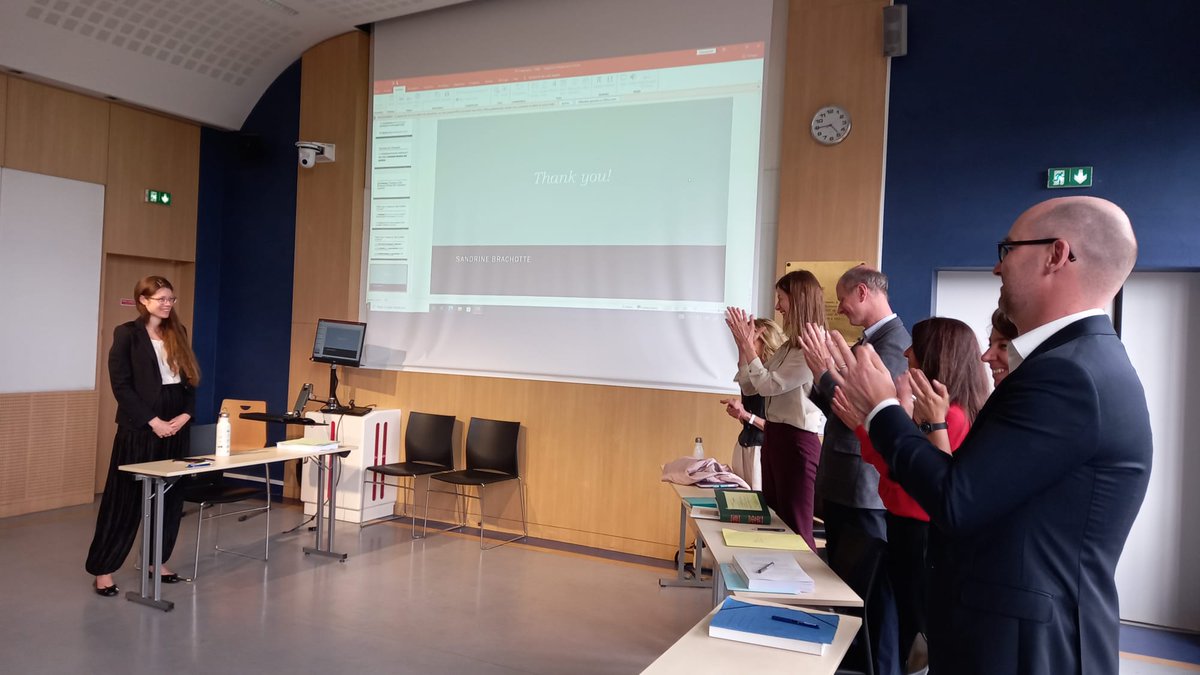 Sandrine_BE's tweet photo. I am delighted to announce that I successfully defended my PhD on Monday! I want to thank my supervisor and the jury members, as well as family, friends and colleagues. They all made this moment thrilling! @MichaelsRalf @ScPoBibli @karen_knop @CentrePerelman https://t.co/sK353jF2b0