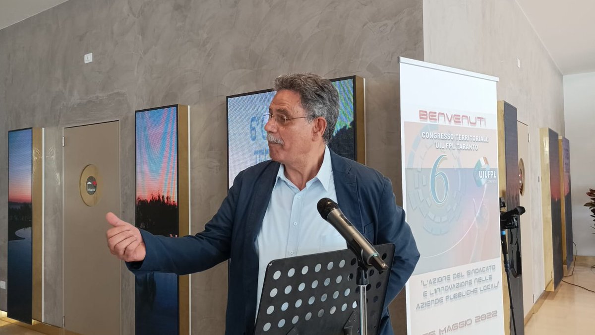 UILFPLTARANTO's tweet photo. Intervento di Roberto Basile, segretario CST UIL Taranto

#congressoterritoriale2022 #UILFPLTaranto #UILFPL https://t.co/H2T1VMXb7a