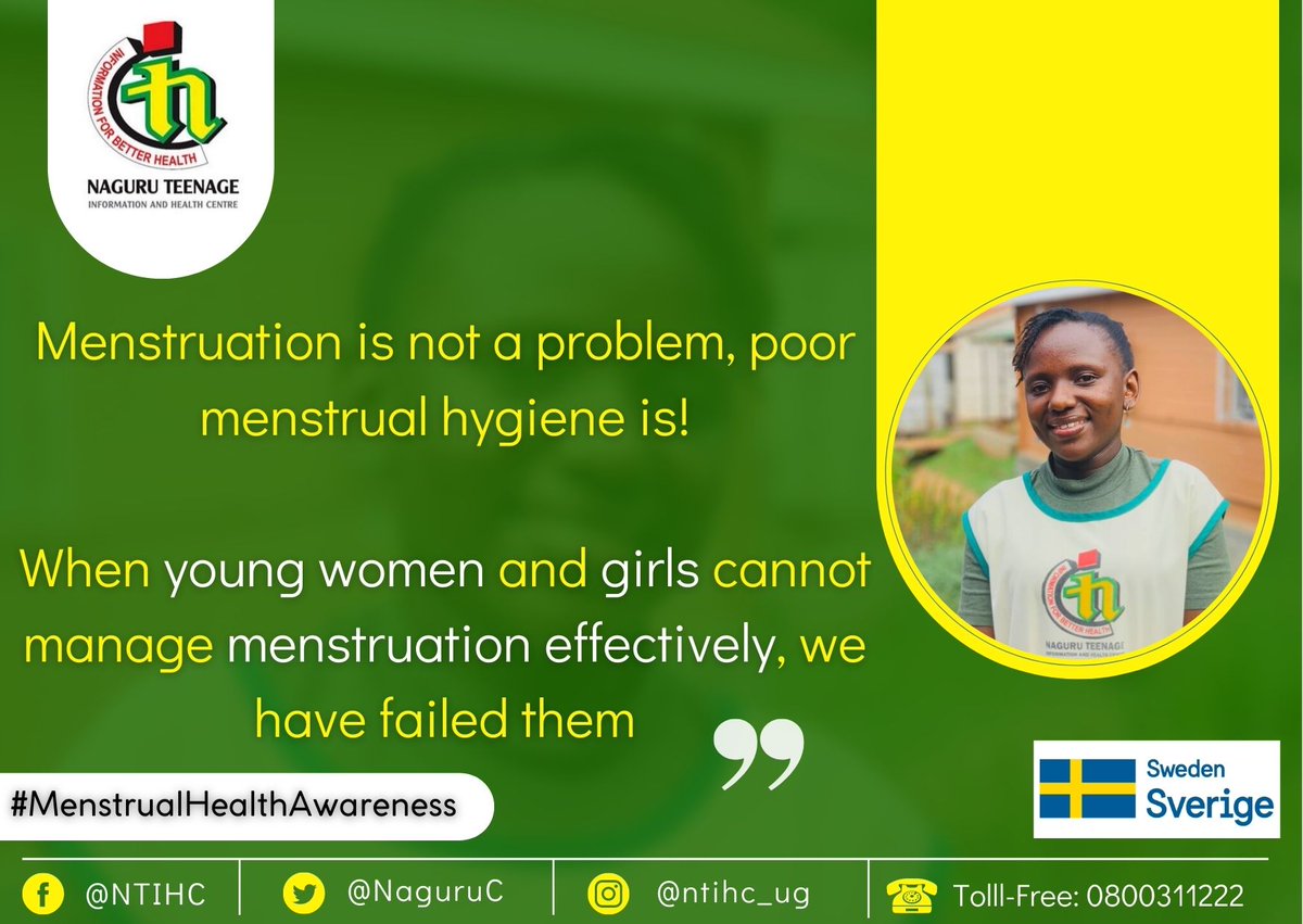 Our counselors encourage the need for parents, older sibling, &amp; guardians to have health talks with their young ones, with emphasis on mental health &amp; SRHR, including #menstruationmatters.

They also encourage parents reach out to us for more information on MHM.

#MHDay2022