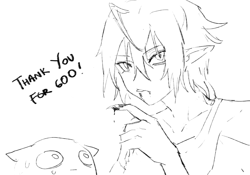posted about this before but work has officially started for me so i will be gone for a bit, sry to the many new followers that came in recently 😷 still might be able to squeeze in sketches. Ty for 600, appreciate yall 🥰 ill draw smth better at the next milestone i promise 