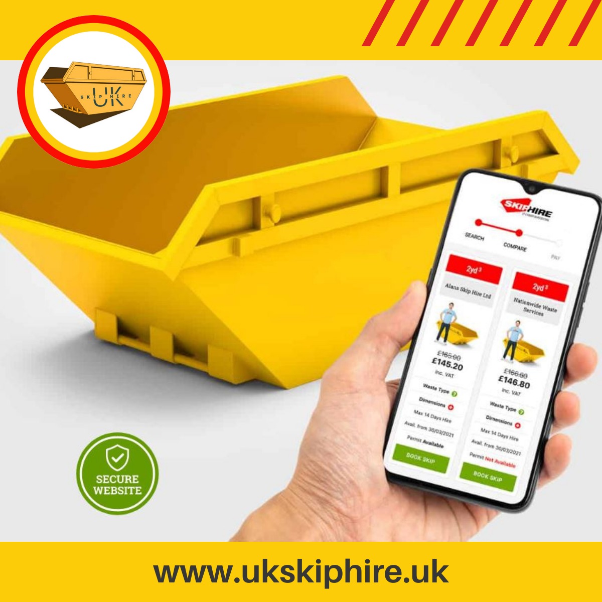 We can compare all the local skip companies prices offering you the cheapest available for the size and service you require with just one click 🧐 👉 skiphire.uk 🤝 

#skiphire #skipsuk #skipcontainer #garbageskip #wastecontainer