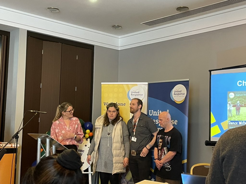 ali__gunn's tweet photo. People we support @unitedresponse in York are here to talk about the experience of creating a song with people across the country and their ambitions to get it to Christmas number 1 🎶

https://t.co/jg5HxgAcKq https://t.co/uM1Bk8osXQ