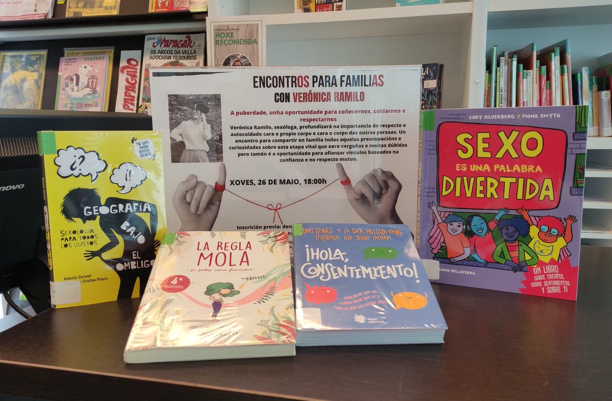 bibcoruna's tweet photo. ÚLTIMAS PRAZAS! "Encontro para familias" con Verónica Ramilo: A puberdade, unha oportunidade para coñecernos, coidarnos e respectarnos. 

🗓️Xoves, 26 de Maio
🕕18 h.
📌Biblioteca Os Rosales

Inscríbete ⬇️

https://t.co/m6ccsFfszJ

#brosales #Encontrosparafamilias #VerónicaRamilo https://t.co/T7plGi6Eoc