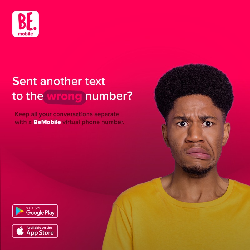 BeMobileApp's tweet photo. Every BeMobile number that you have is connected to a different profile(part of your life).

It's one app for all your lives--work, dating, social and family.

Download the app.

#sayhellokenya #talkmorepayless #nairobi #kenya #usa #canada #uk  #weekendvibes #fridayfeeling #TGIF