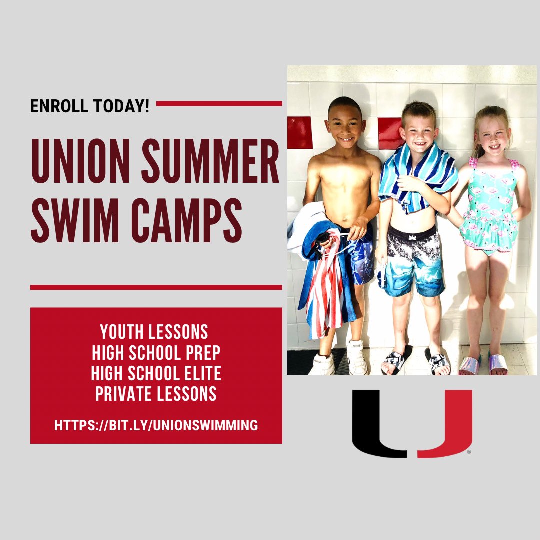 Summer swim lesson and high school prep camps start June 6! Join the fun, and enroll today! bit.ly/unionswimming