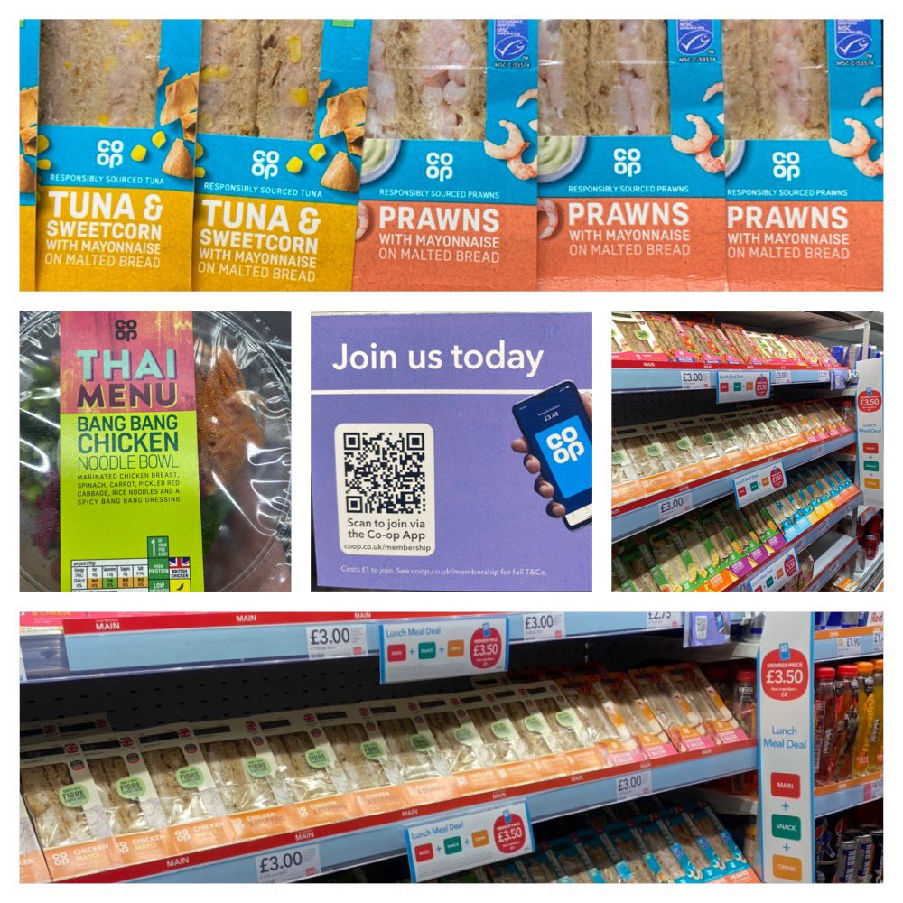 mac_331's tweet photo. Look at our fantastic new meal deal! Only £3.50 for members (£4 non-members) Why not become a member today 😃 Superb new products that scream value. What meal deal choices are you going to choose? @coopuk @DSimps0104 @mccarthy_1888 #lochaber #fortwilliam https://t.co/QpwaYzOhkh