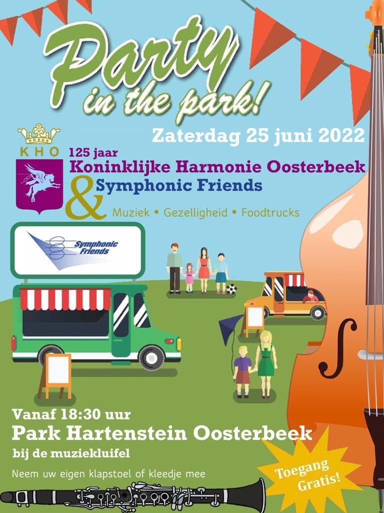 KHO1897's tweet photo. Zaterdag 25 juni vanaf 18:30 uur in Park Hartenstein in Oosterbeek.  Parkconcert in samenwerking met Symphonic Friends.
#concert #parkconcert #foodtrucks #harmonie #symphonicfriends #hartenstein #parkhartenstein #gezelligheid https://t.co/9yVmuKcxdv