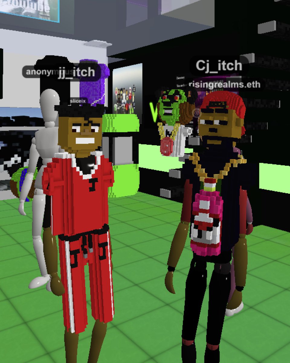 _Kingofcontent_'s tweet photo. I'm so proud of my boy he's already learning and creating his style. The first #fatherson dual in the #Metaverse. 
.
.
#cryptovoxels #NFTCommunity #NFTs #cryptocurrency https://t.co/PMmlExh2sE