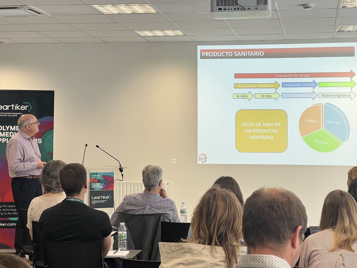 leartiker's tweet photo. Miguel Ángel Campanero de #A3Zadvanced nos habla de #riesgos y #biocompatibilidad “Es necesario establecer, aplicar, documentar y mantener un sistema de gestión de riesgos en todo el proceso de desarrollo y ciclo de vida del producto/material” #PolymersandMedicalApplications https://t.co/HFBtO5MhyA