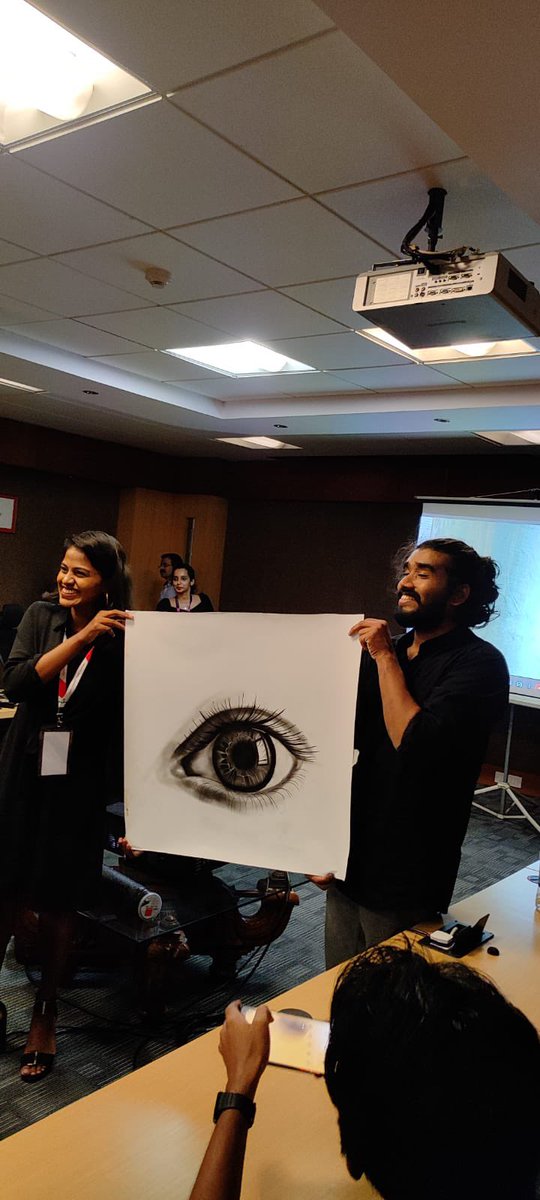 jojivisakh's tweet photo. 👁MEGA METAVERSE EYE 👁
(25 piece edition )
This realistic charcoal drawing eye was created during live demonstration session in 20 minutes as part of the workshop conducted to educate aspiring artists to create Realistic charcoal portraits, on @NamasteyNFT Bangalore
#edtion https://t.co/B9XA5eu3kx